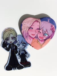 Image of TWST twisted wonderland heart buttons