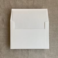 Image 12 of Stripes white ink printed vellum liner A7 envelope PACK of 10