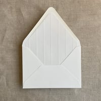Image 2 of Stripes white ink printed vellum liner A7 envelope PACK of 10