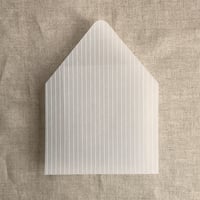 Image 6 of Stripes white ink printed vellum liner A7 envelope PACK of 10