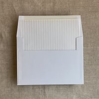 Image 13 of Stripes white ink printed vellum liner A7 envelope PACK of 10