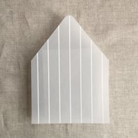 Image 3 of Stripes white ink printed vellum liner A7 envelope PACK of 10