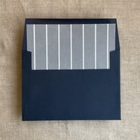 Image 8 of Stripes white ink printed vellum liner A7 envelope PACK of 10