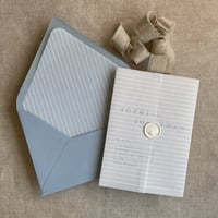 Image 7 of Stripes white ink printed vellum liner A7 envelope PACK of 10