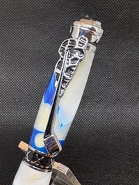 Image 1 of Hockey Pen in Tampa Bay Colors in Chrome or Gun Metal