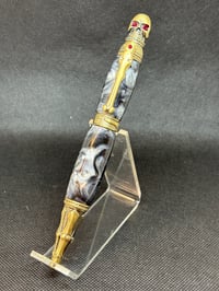 Image 1 of Skull Antique Brass Pen