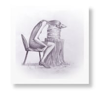 Image 1 of "Faceplant" small print on watercolor paper