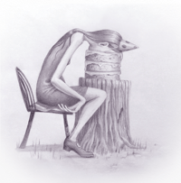 Image 2 of "Faceplant" small print on watercolor paper