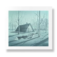 Image 1 of "Cyan", small print on watercolor paper