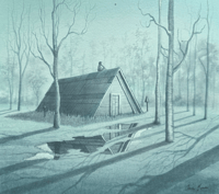 Image 2 of "Cyan", small print on watercolor paper