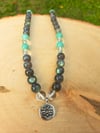 Lotus Labradorite Aventurine Neclace 