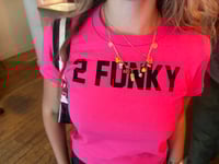 Image 4 of 2 Funky Tee - Fuschia with Black Flock 🩷🖤