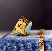 Blue Belly Green Frog Necklace