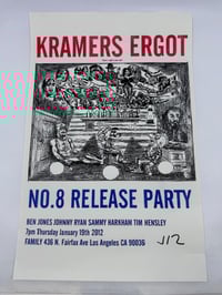 KRAMERS ERGOT 8 RELEASE PARTY POSTER