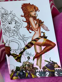BATTLE CHASERS VIRGIN VARIANT COVER with Red Monika remarque