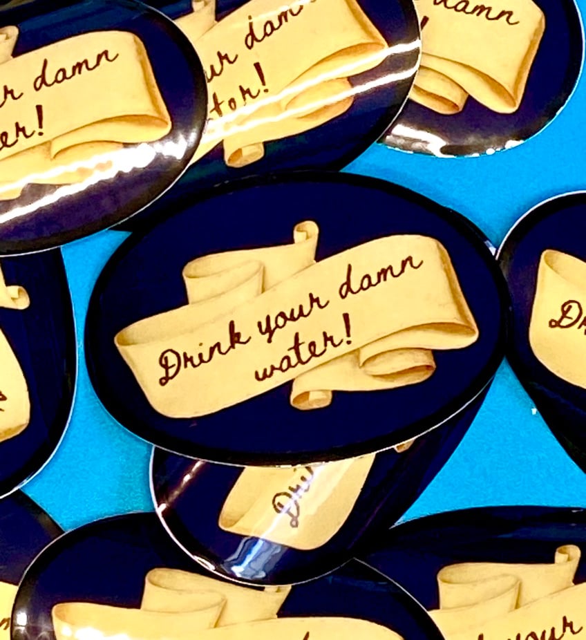 Image of Drink Your Damn Water Sticker
