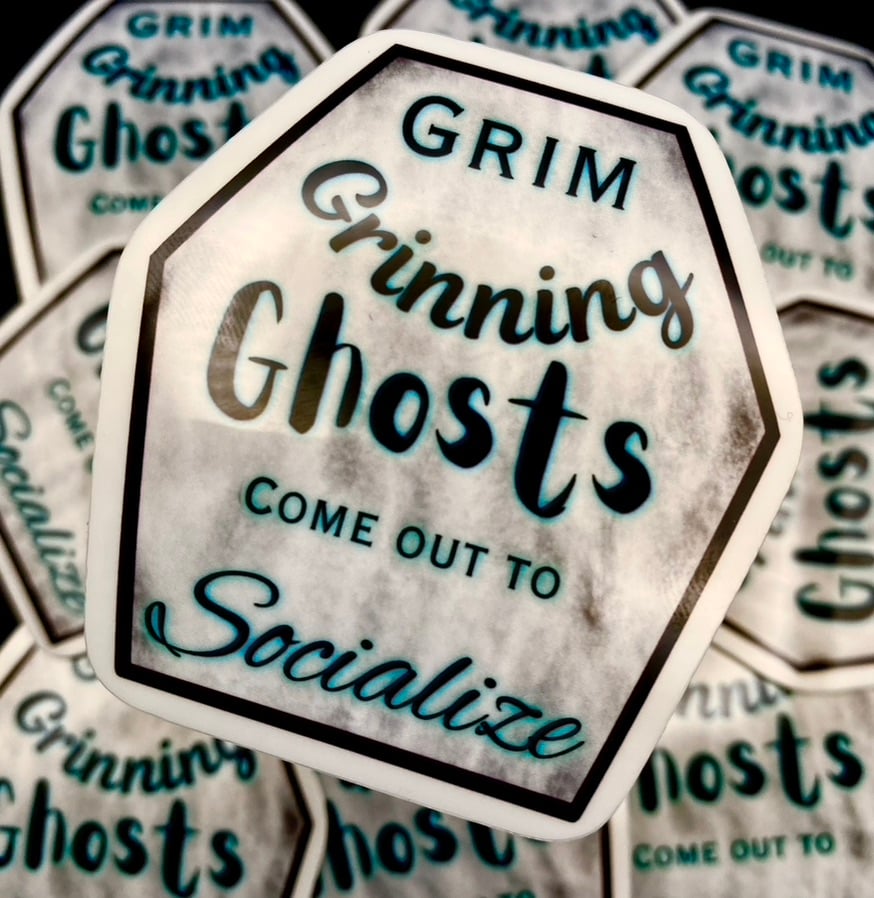 Image of Grim Grinning Ghosts Sticker