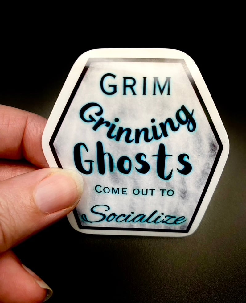 Image of Grim Grinning Ghosts Sticker