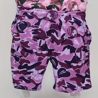 Image 2 of BLURPLE BERRY CAMO MESH SHORT