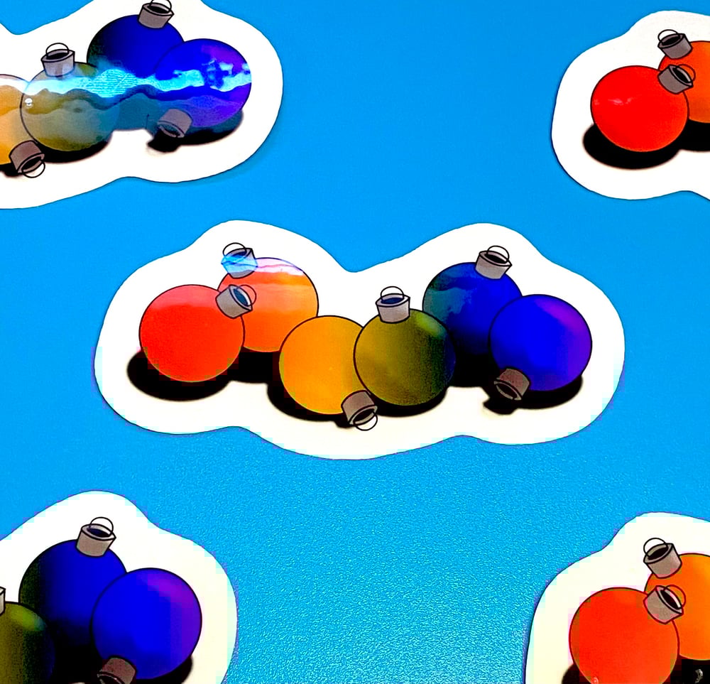 Image of Rainbow Ornaments Sticker, Pride, LGBTQIA+