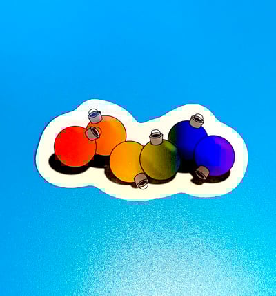 Image of Rainbow Ornaments Sticker, Pride, LGBTQIA+