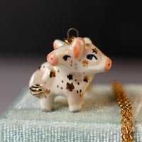 Warm Grey Two-Headed Calf  Necklace