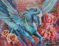 Pegasus with Roses - Original & Print