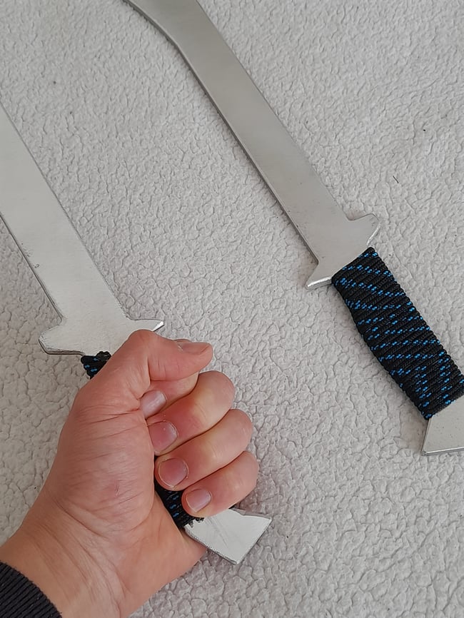 PAIR - Aluminium training sword (short) - Kali FMA HEMA Arnis Martial Arts