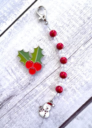 Image of Mini or Full Size Scissor Fobs/Natural Stone Red Turquoise/Green Tigers Eye/Snowman