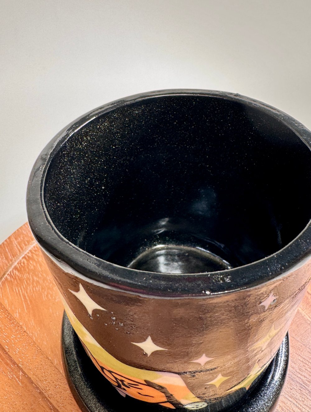 Image of Porcelain Planter with Cat and Stars