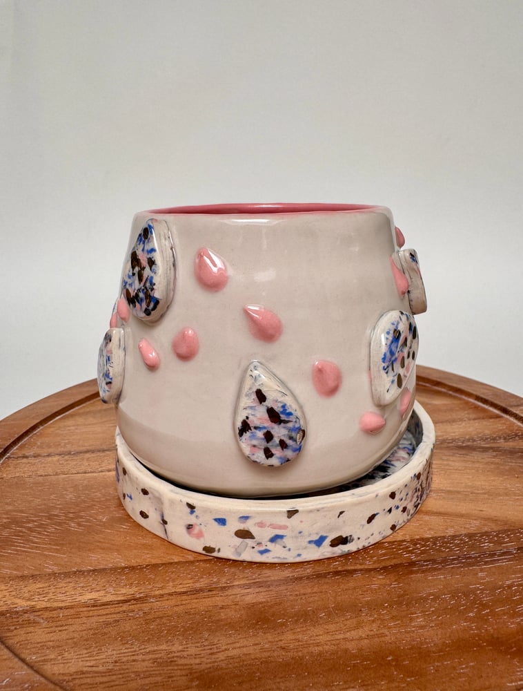 Image of Porcelain Planter with Teardrop Designs
