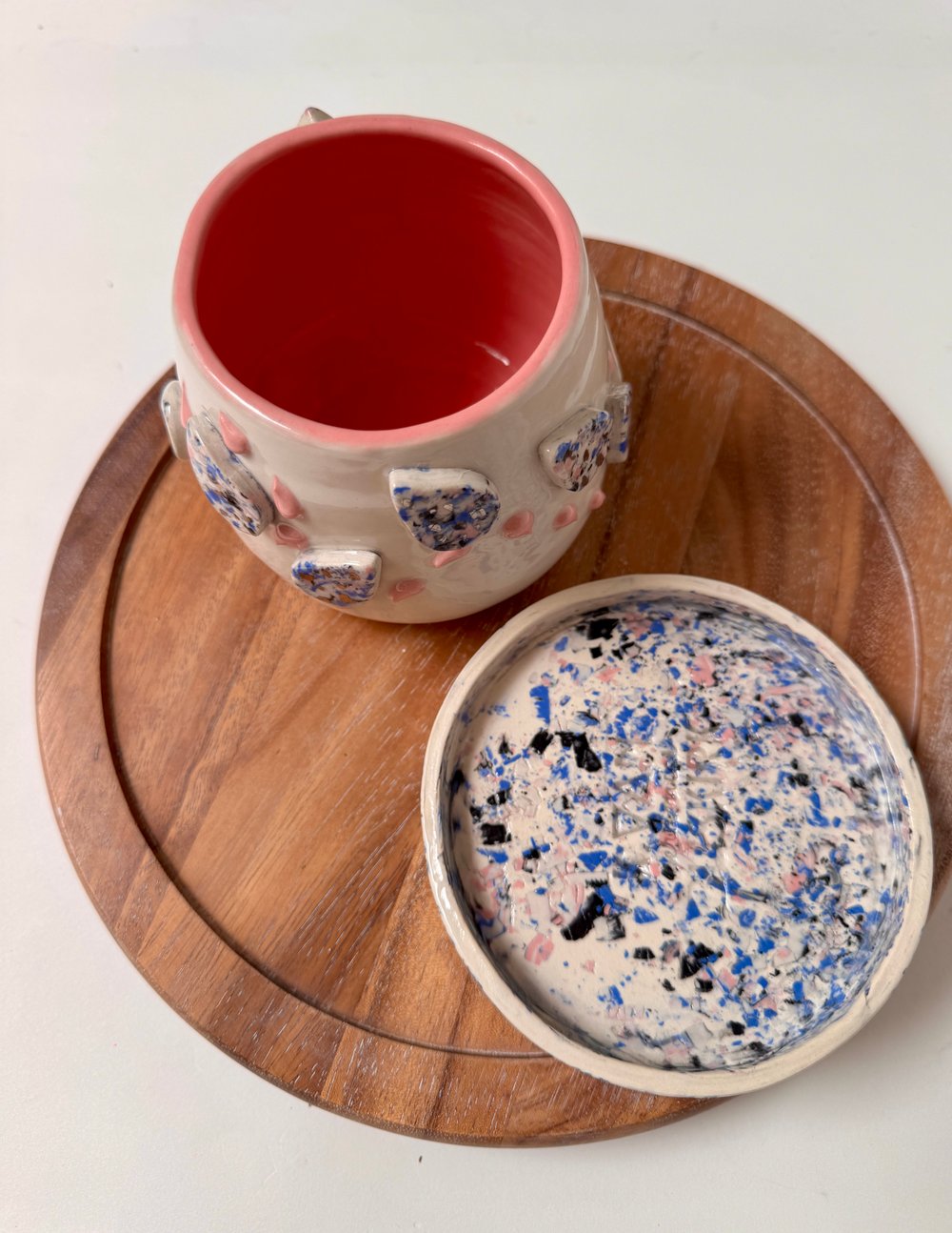 Image of Porcelain Planter with Teardrop Designs