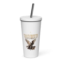 Image 1 of DIVINELY PROTECTED Insulated tumbler with a straw