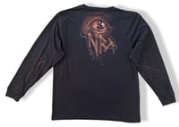 Image 2 of “EAT THE OLIGARCHY” BLEACH PAINTED LONG SLEEVE T-SHIRT LARGE