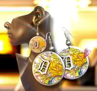Detroit Map Earrings A