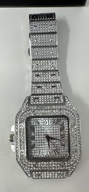 Image of Iced Out Watch & Tennis Bracelet-Free Shipping 