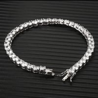 Image 3 of Full Diamond 4MM Tennis Moissanite Bracelet