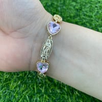 Image 4 of Virgencita with heart stone bracelet