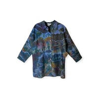 Image 1 of ♻️ UPCYCLED M 100% Silk Coldwater Creek Top in Geode Ice Dye