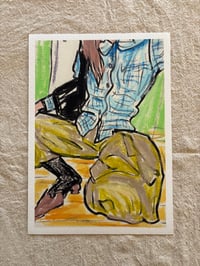 Image 1 of 'Checked Shirt SQUAT' A4 Giclée Print