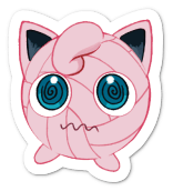 Image 1 of 2x2 Volleyball Jigglypuff Sticker