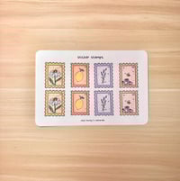 Image 2 of Cottagecore Postage Stamp Sticker Sheet (8 stickers)