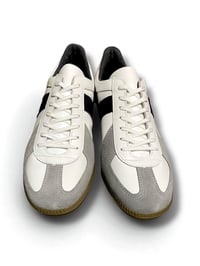 Image 4 of VEGANCRAFT original German army trainer sneaker white black stripe  made in Slovakia 