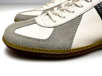 Image 5 of VEGANCRAFT original German army trainer sneaker white black stripe  made in Slovakia 