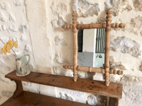 Image 1 of Miroirs anciens en bambou années 30/50, un petit, un grand. 