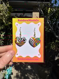 Image 1 of Wild at heart polymer clay earrings 