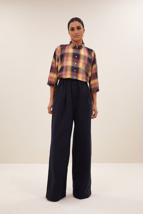Image of 1-camisa blusa norel madras blouse | madras check