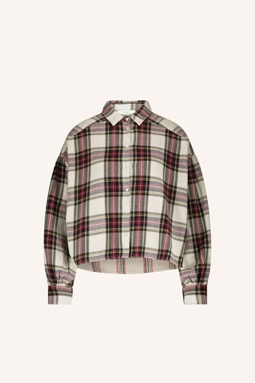Image of 1-Blusa sarah short check blouse | tartan