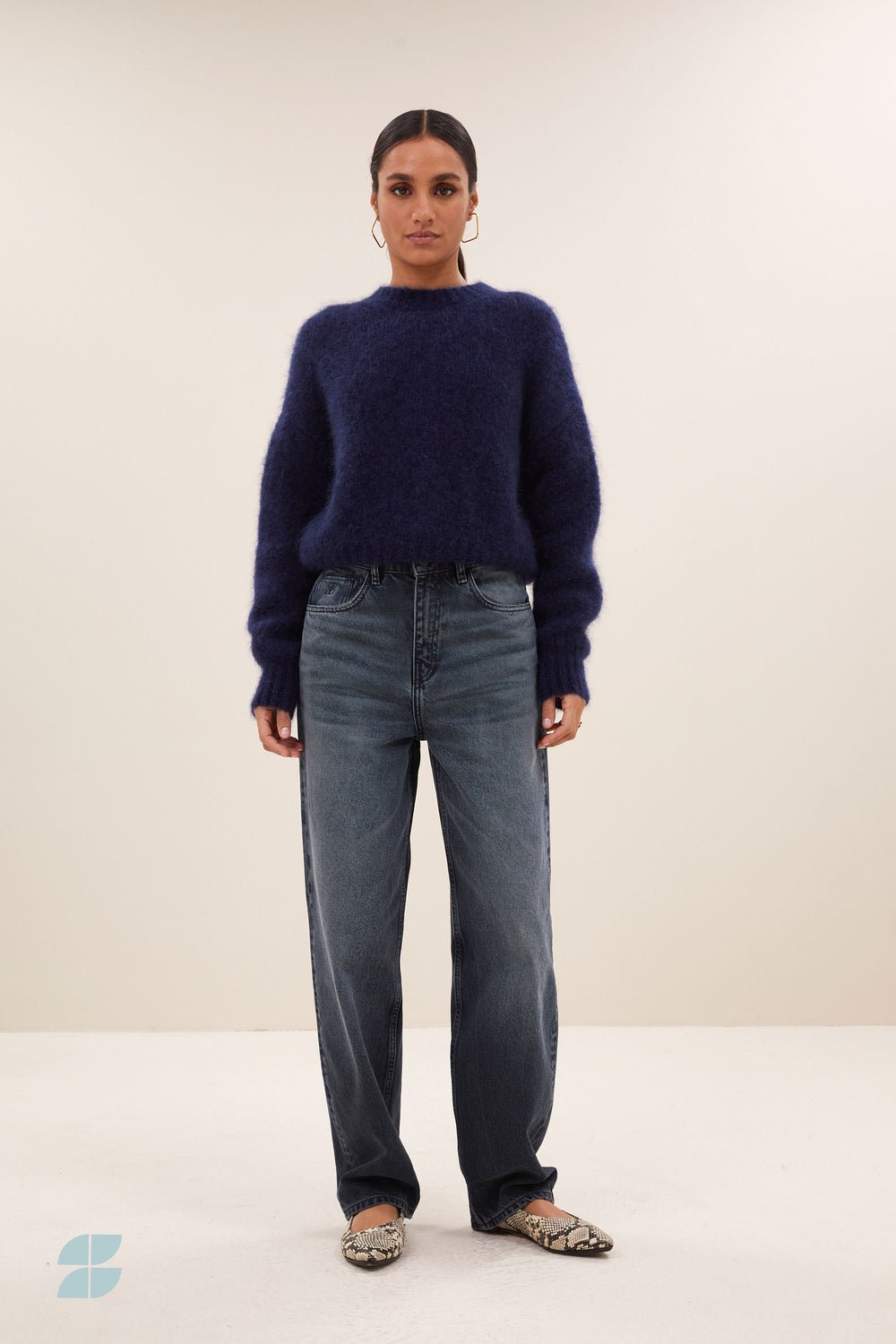 Image of 2-Pantalón lew dark denim pants | dark denim