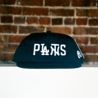 Image 2 of 5 Panel Flat Bill Snapback - Black 